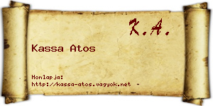 Kassa Atos névjegykártya